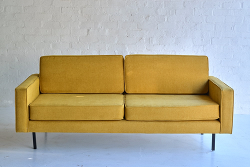 054 Modern Velvet Mustard Couch